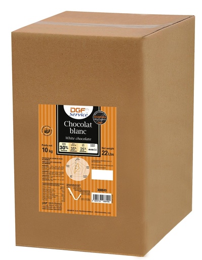 [30311] Couverture chocolat blanc 30% crt 10Kg DGF SERVICE