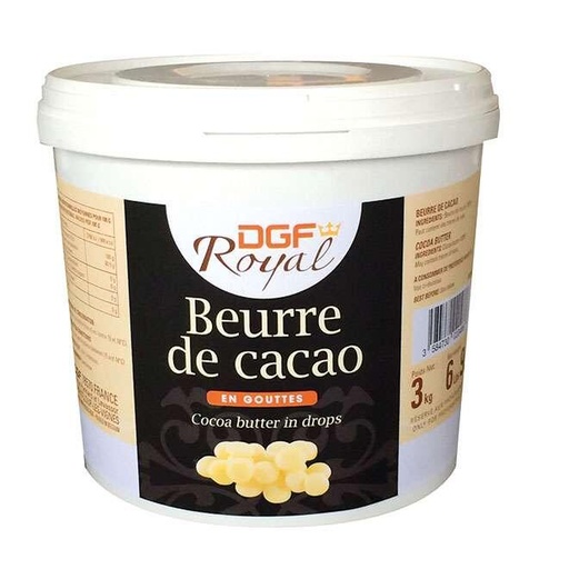 [30323] Gouttes de beurre de cacao sea 3Kg DGF ROYAL