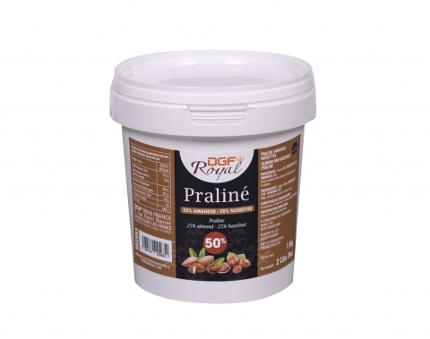 [30324] Praline 25% amandes 25% noisettes sea 6Kg DGF ROYAL