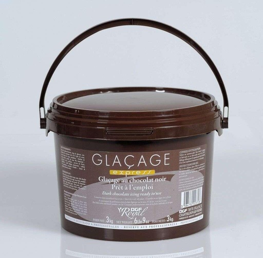 [30327] Glacage express chocolat noir sea 3Kg DGF ROYAL