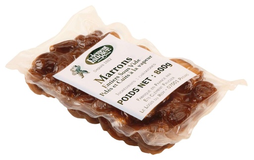 [30349] Marrons entiers peles cuits sous vide pch 800g CLEMENT FAUGIER
