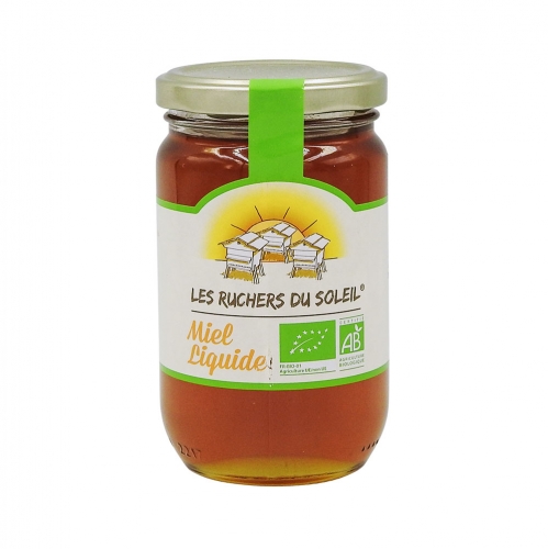 [30476] Miel toutes fleurs liquide bio bcl 375g LES RUCHERS DU SOLEIL