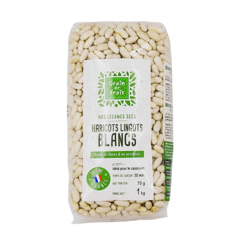 [30479] Haricots lingots blancs pqt 1Kg GRAIN DE FRAIS