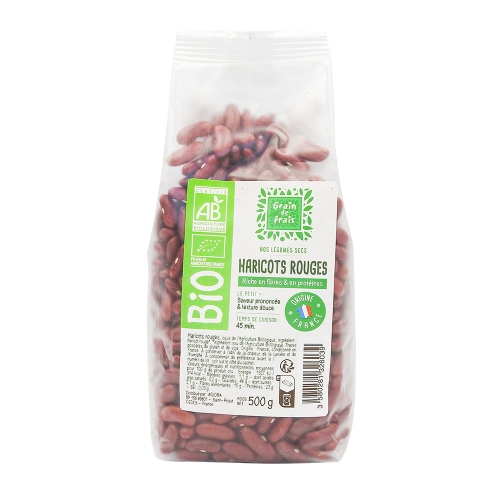 [30482] Haricots rouges bio pqt 1Kg GRAIN DE FRAIS
