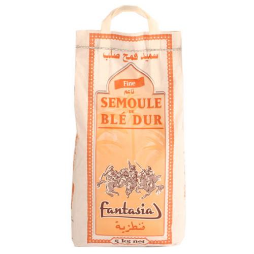Semoule fine de ble dur sac 5Kg FANTASIA