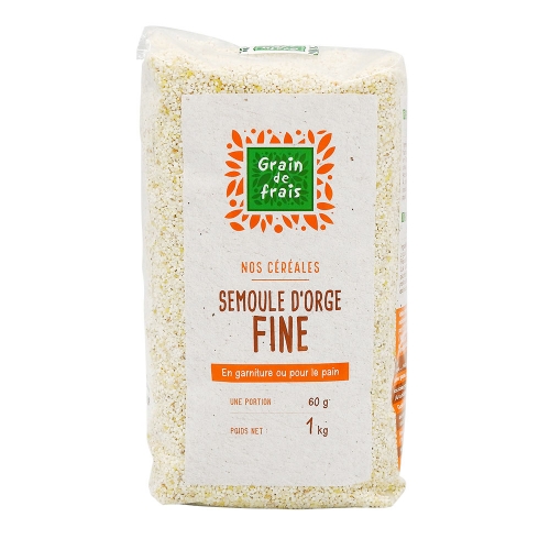 Semoule d'orge fine pqt 1Kg GRAIN DE FRAIS