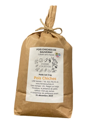 [30431] Pois chiches GRTA sac 5Kg FERME COURTOIS