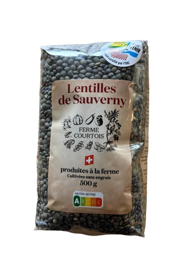 [30434] Lentilles vertes GRTA sac 500g FERME COURTOIS