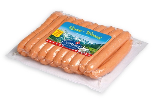 [40107] Saucisses de vienne pqt 50g x20 DEL MAITRE