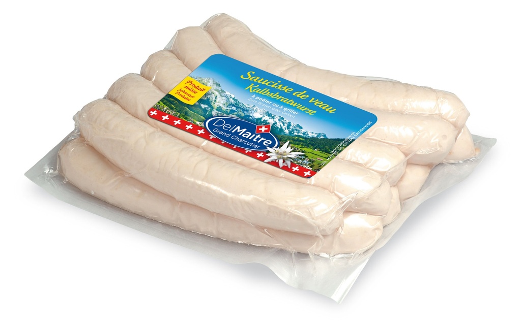 Saucisses de veau pqt 10x150g DEL MAITRE