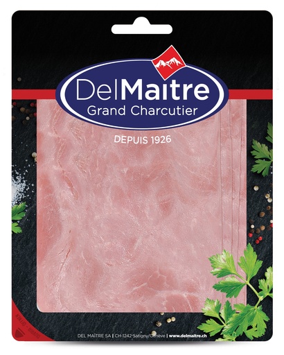 [40113] Jambon cuit epaule s/couenne bqt 20 tranches DEL MAITRE