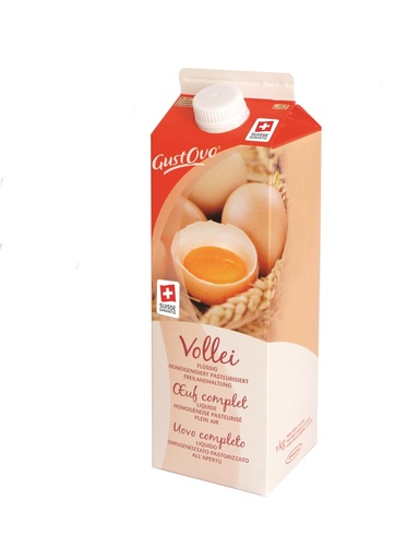 [40120] Oeufs complets liquide Suisse brq 1Kg GUSTOVO