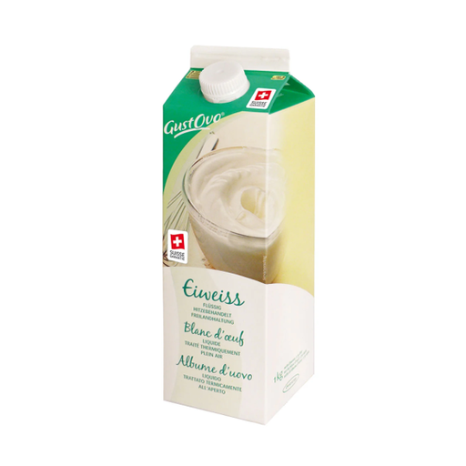 [40127] Blancs d'oeufs liquide Suisse brq 1Kg GUSTOVO