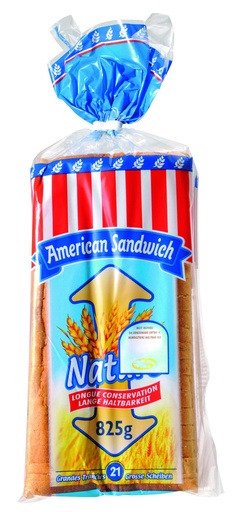 [30807] Pain de mie nature pqt 825g AMERICAN SANDWICH