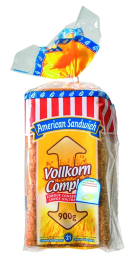 [30808] Pain de mie complet pqt 900g AMERICAN SANDWICH