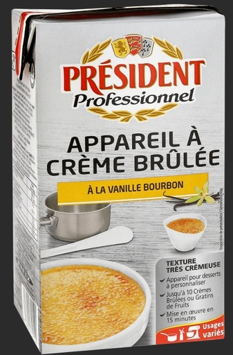 [40203] Creme brulee vanille brq 1L PRESIDENT
