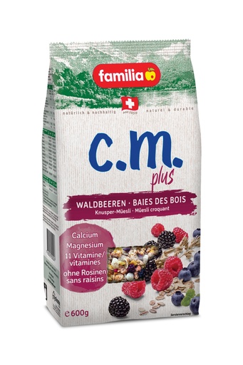 [30787] Melange de cereales / Muesli croquant aux baies des bois sac 600g FAMILIA