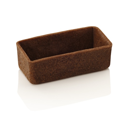 [30800] Fonds de tartelettes filigrano chocolat rectangulaires crt 150pce HUG