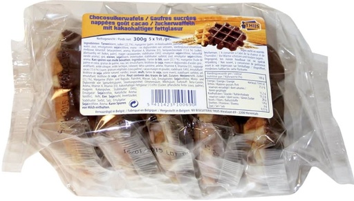 [30889] Gaufres sucrees avec chocolat crt 5pce x12 THIJS