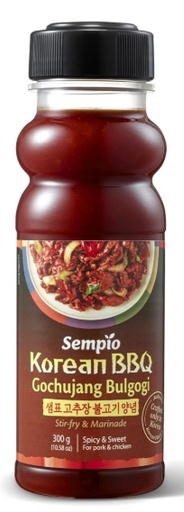 [30855] Sauce barbecue bbq coreenne Gochujang Bulgogi btl 300mL SEMPIO