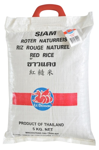 [30864] Riz rouge sac 5Kg LE DRAGON