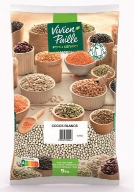 [30924] Haricots coco blancs sac 5Kg VIVIEN PAILLE