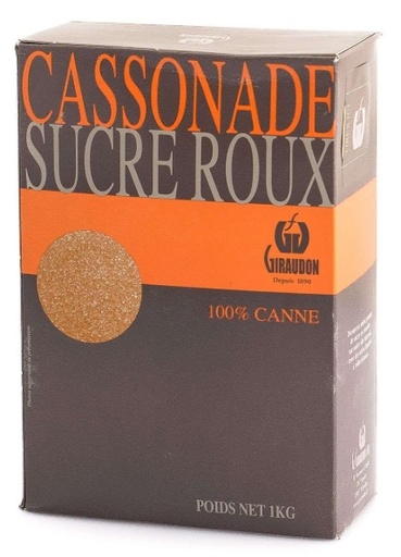[30930] Sucre roux de canne bte 1Kg x8 GIRAUDON