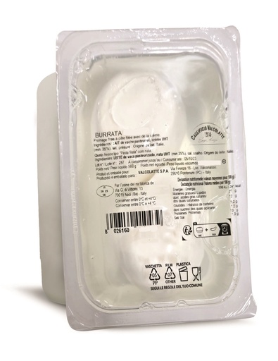 [40252] Burrata bqt de 1x250g VALCOLATTE