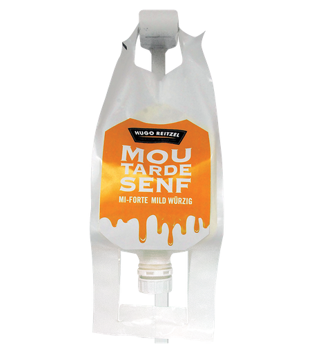 [30970] Moutarde mi-forte poche recharge Easy Bag 3Kg HUGO REITZEL