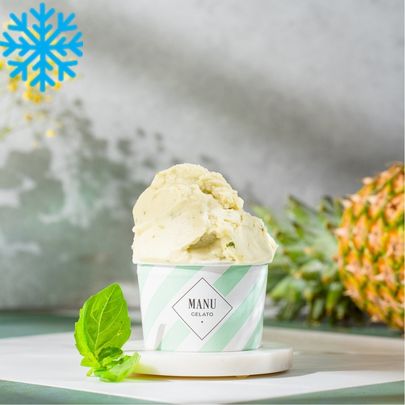 [50049] Sorbet ananas basilic bac 2,5L MANU GELATO