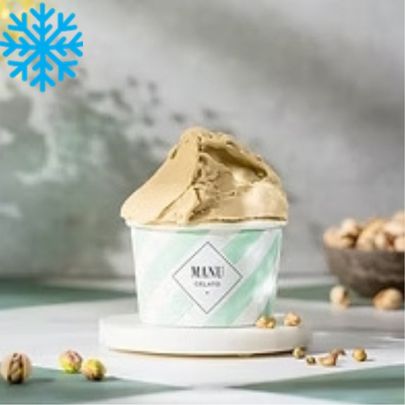 [50053] Glace pistache bac 2,5L MANU GELATO