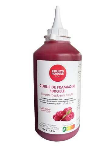 [50031] Coulis de framboises sqz 500g FRUITS ROUGES & CO