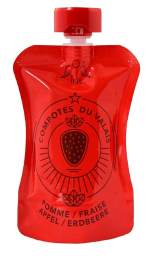 [31014] Compote de pommes - fraises grd 100g x40 IRIS