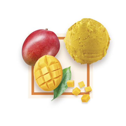 [50068] Sorbet mangue bac 2,5L GLACE DES ALPES