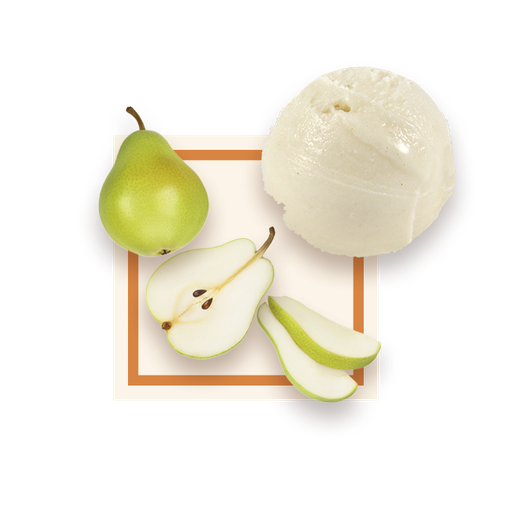 [50072] Sorbet poire Williams bac 2,5L GLACE DES ALPES