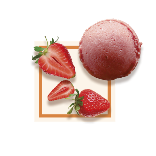 [50076] Sorbet fraise bac 2,5L GLACE DES ALPES