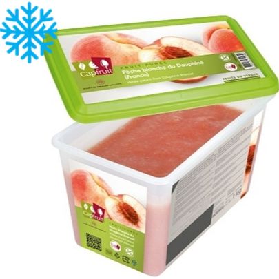 [50100] Puree de peches jaunes bac 1Kg CAPFRUIT