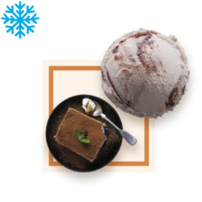 [50116] Glace tiramisu bac 2,5L GLACE DES ALPES