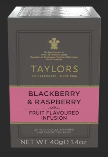 [31040] Infusion mures et framboises bte 20sac TAYLORS OF HARROGATE 