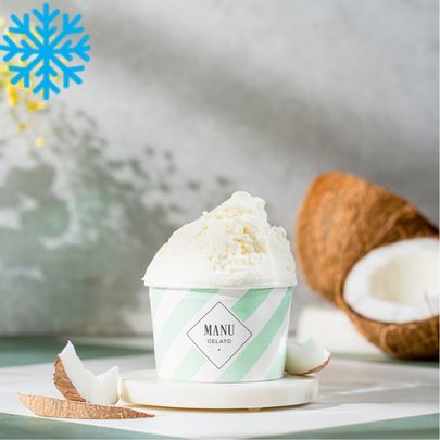 [50125] Glace noix de coco bac 2,5L MANU GELATO