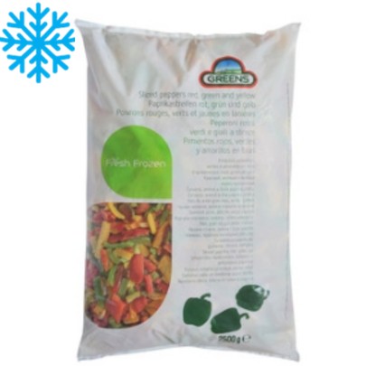 [50220] Poivrons tricolores julienne sac 2,5Kg x4 GREENS