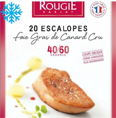 [50192] Escalopes de foie gras canard cru pce 40-60g x15 ROUGIE