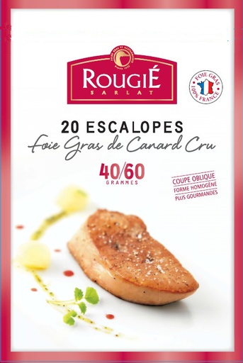 [50192] Escalopes de foie gras canard cru pce 40-60g x15 ROUGIE