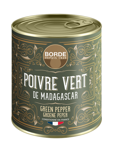 [31128] Poivre vert en saumure bte 450g 4/4 BORDE