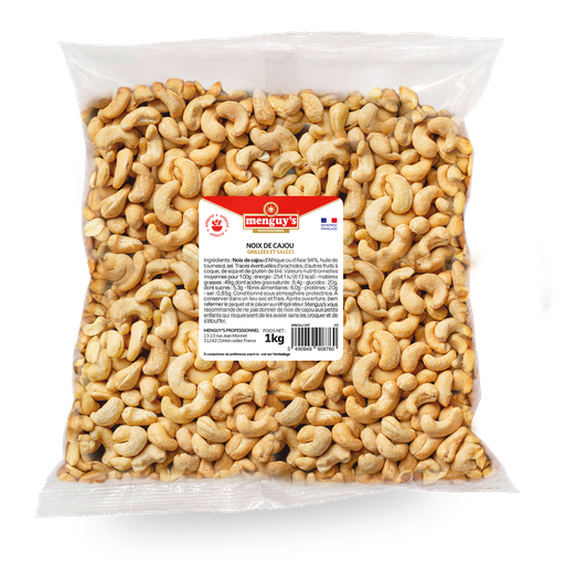 [31087] Noix de cajou grillees salees 1Kg MENGUY'S